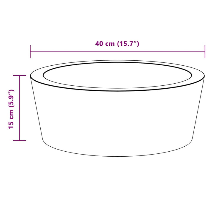 håndvask Ø40x15 cm marmor cremefarvet