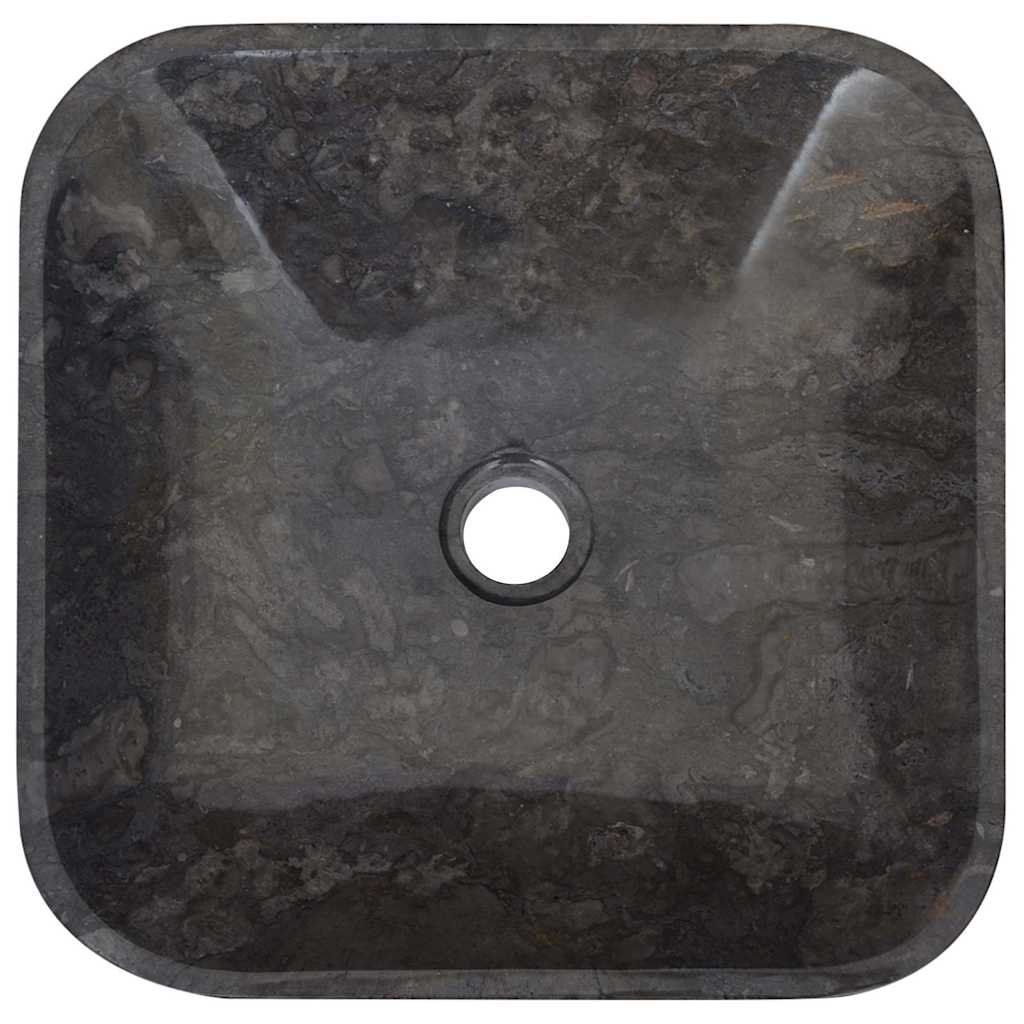 håndvask 40x40x10 cm marmor sort