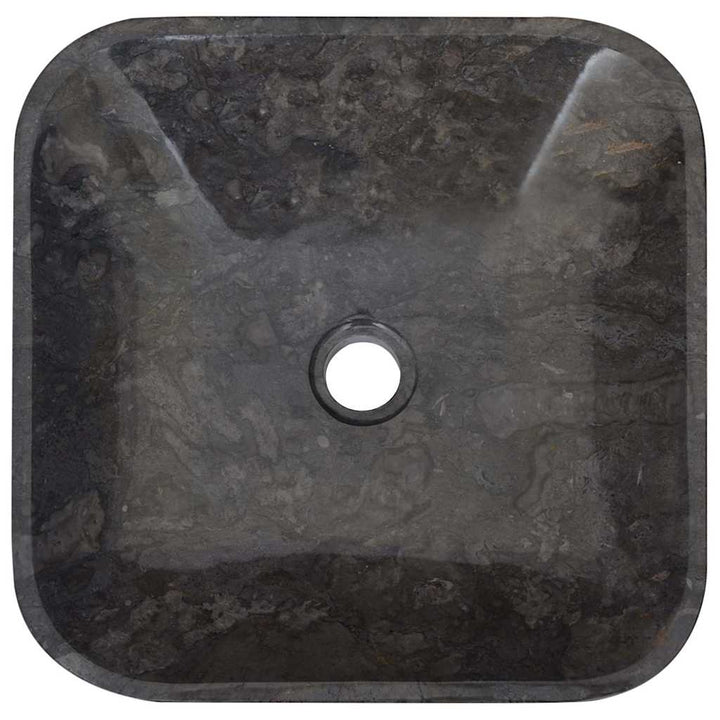 håndvask 40x40x10 cm marmor sort