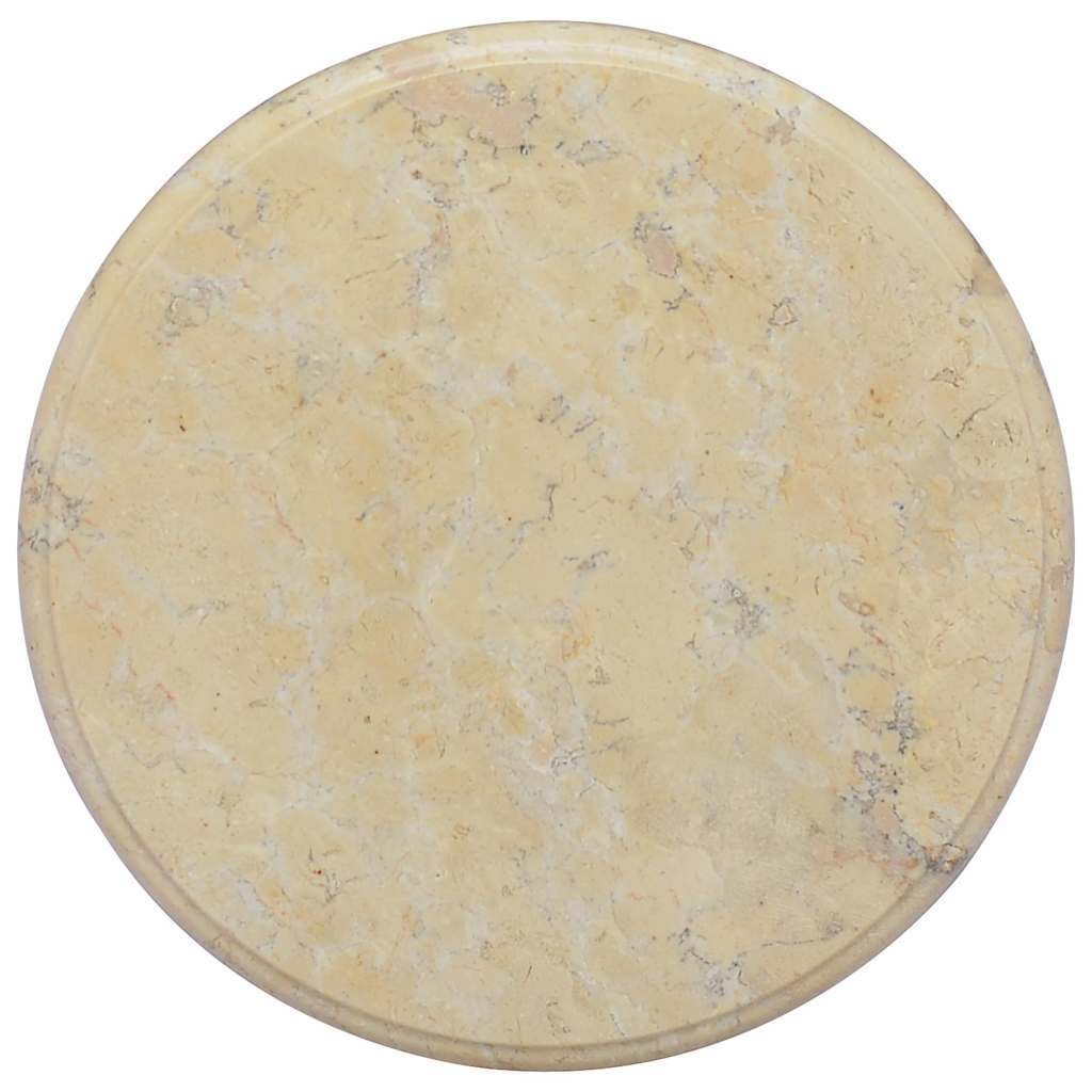 bordplade Ø40x2,5 cm marmor cremefarvet