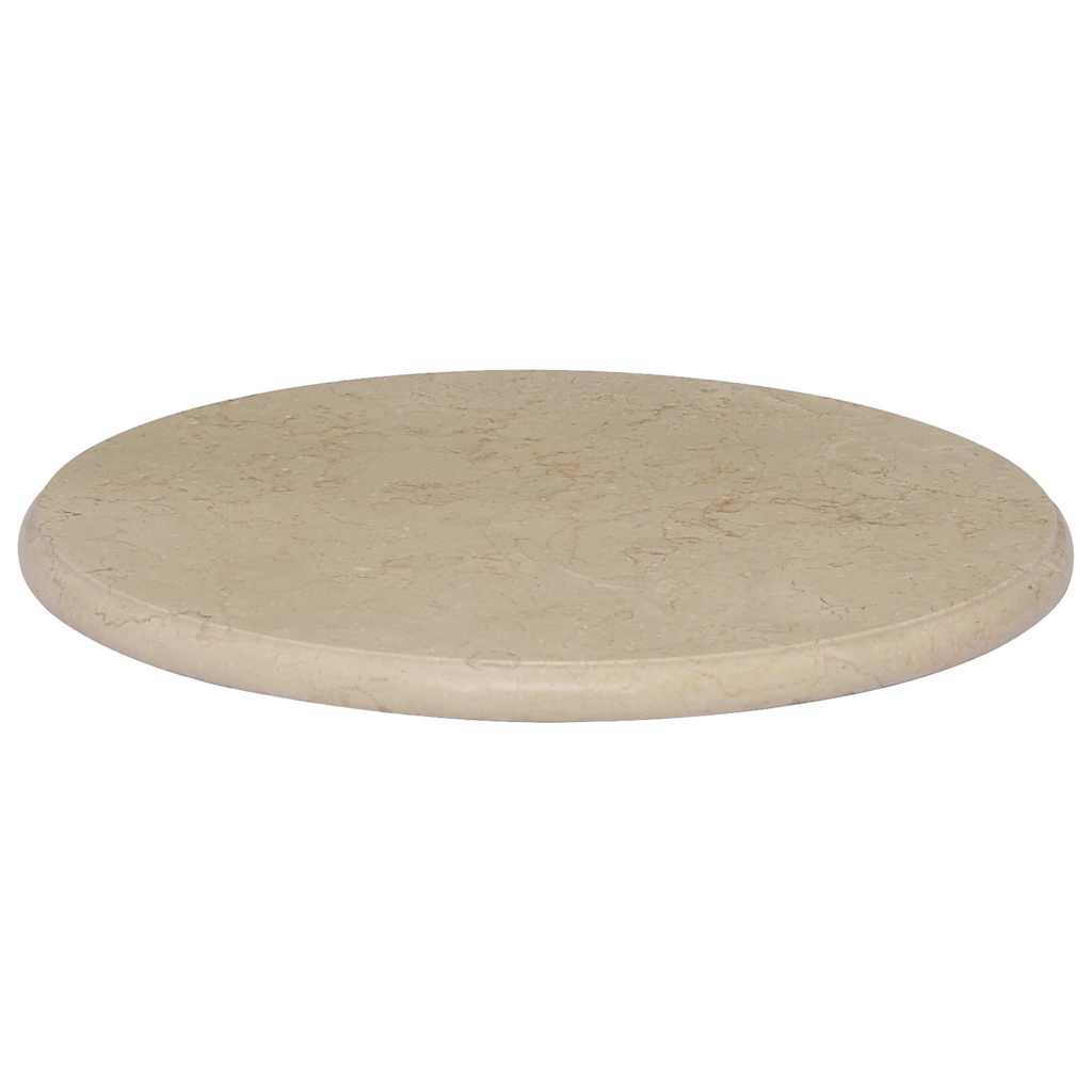 bordplade Ø50x2,5 cm marmor cremefarvet