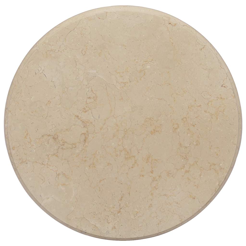 bordplade Ø50x2,5 cm marmor cremefarvet