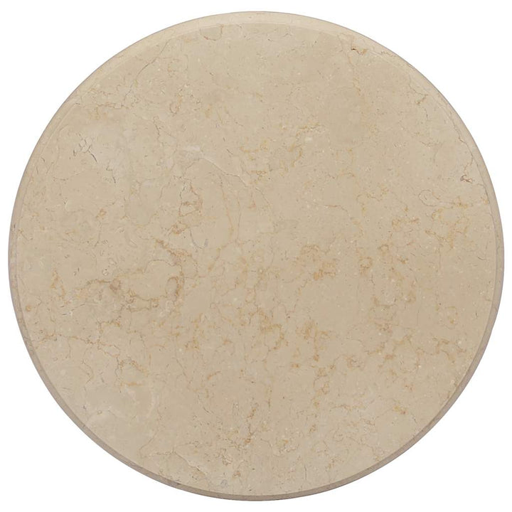 bordplade Ø50x2,5 cm marmor cremefarvet