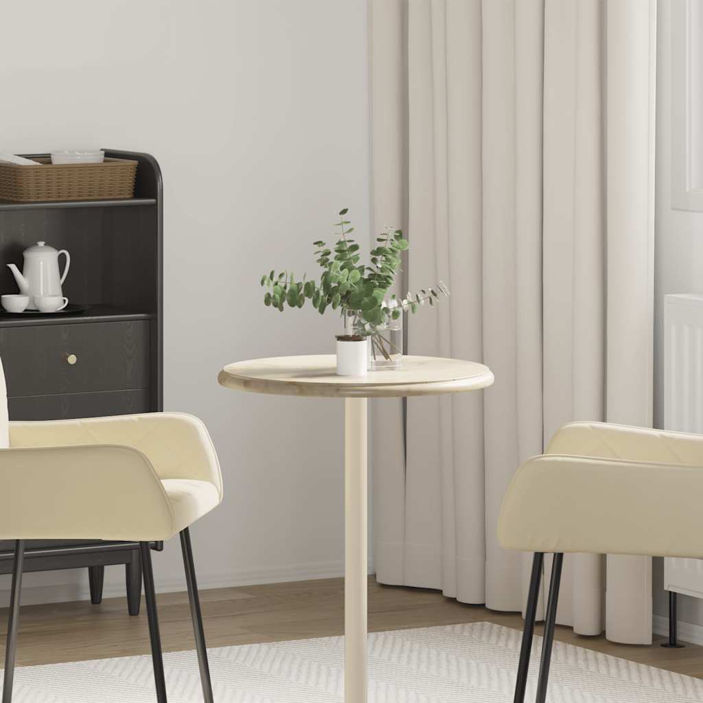 bordplade Ø50x2,5 cm marmor cremefarvet