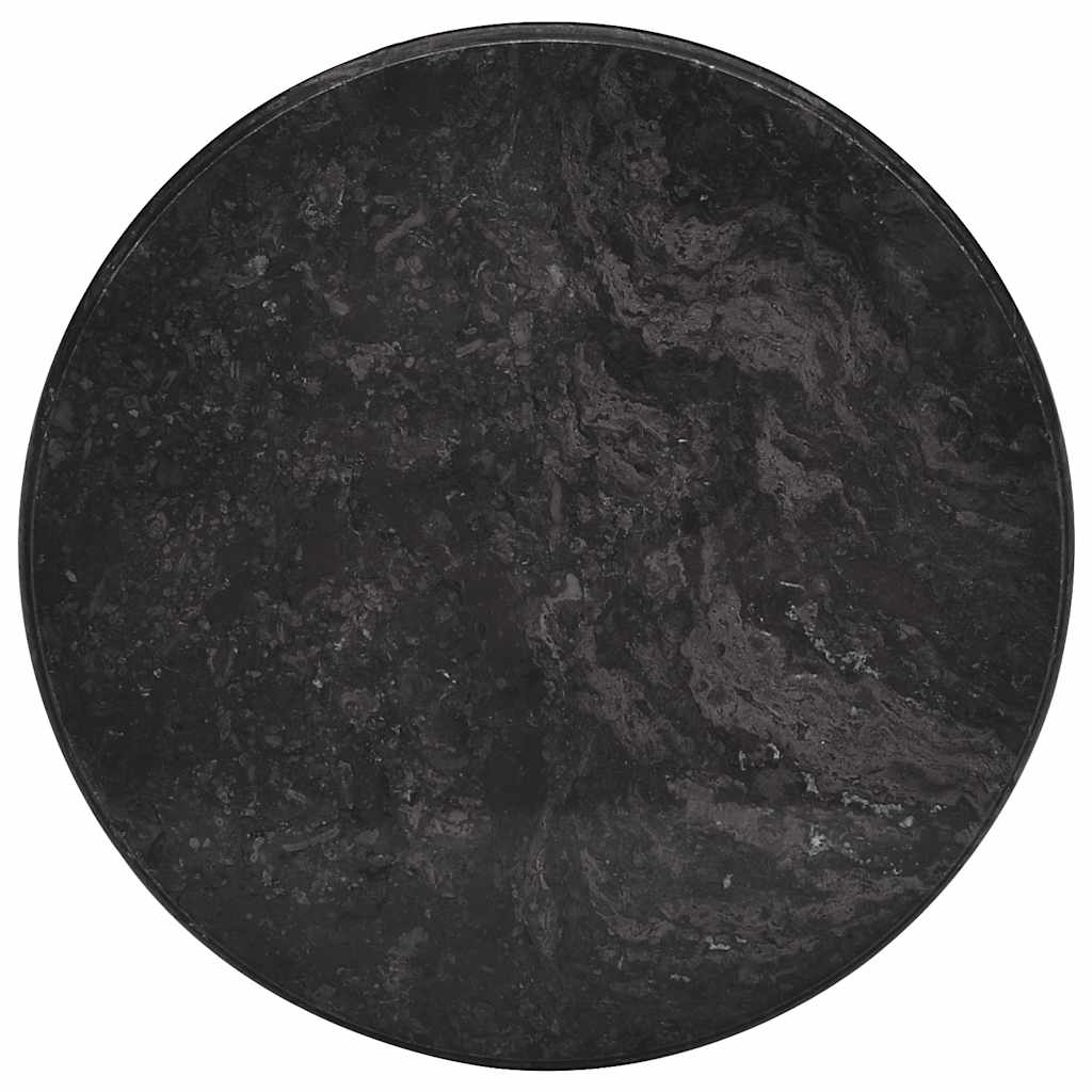 bordplade Ø50x2,5 cm marmor sort