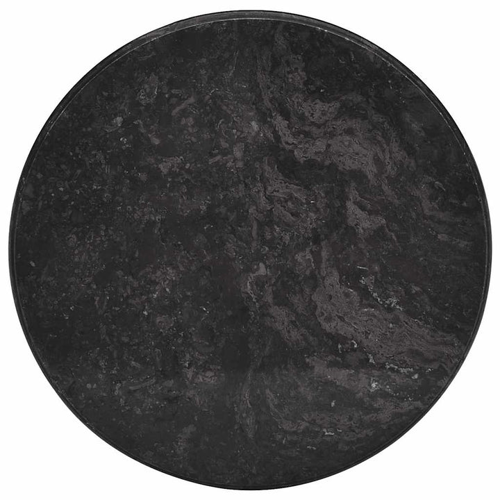 bordplade Ø50x2,5 cm marmor sort