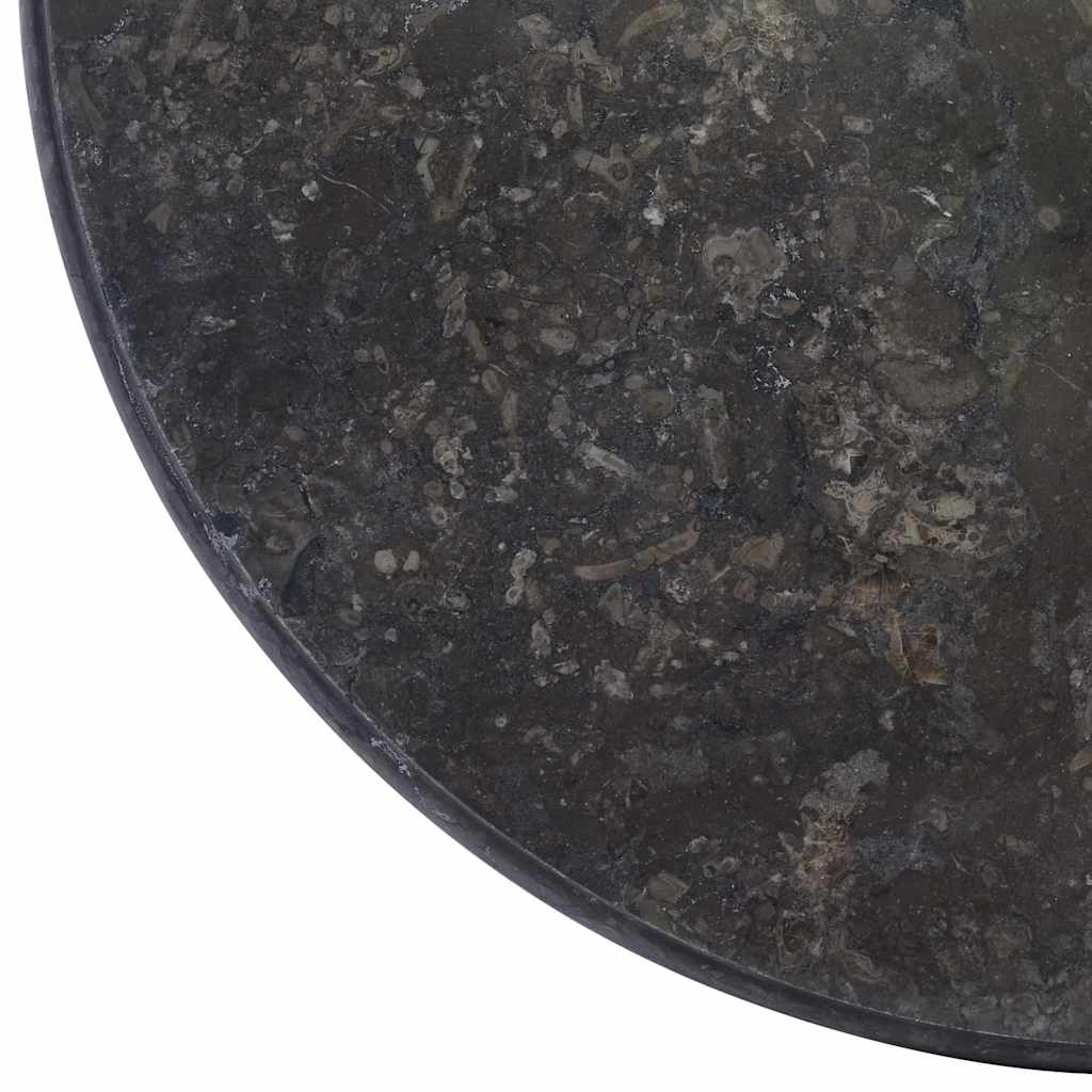 bordplade Ø50x2,5 cm marmor sort