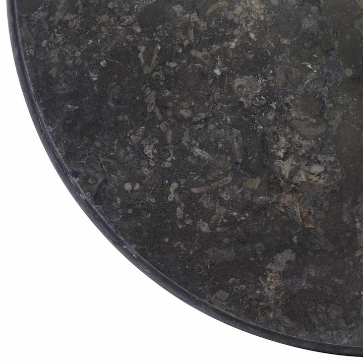 bordplade Ø50x2,5 cm marmor sort