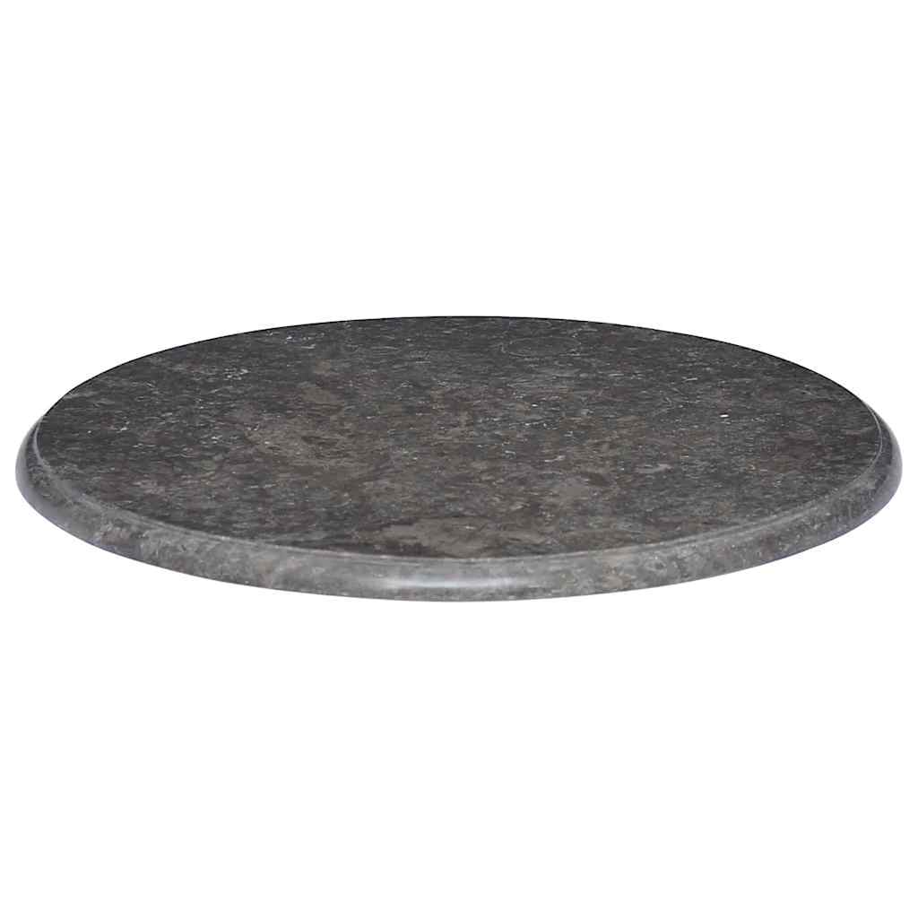 bordplade Ø60x2,5 cm marmor sort