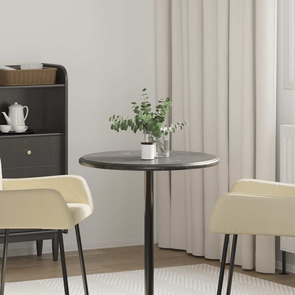 bordplade Ø60x2,5 cm marmor sort