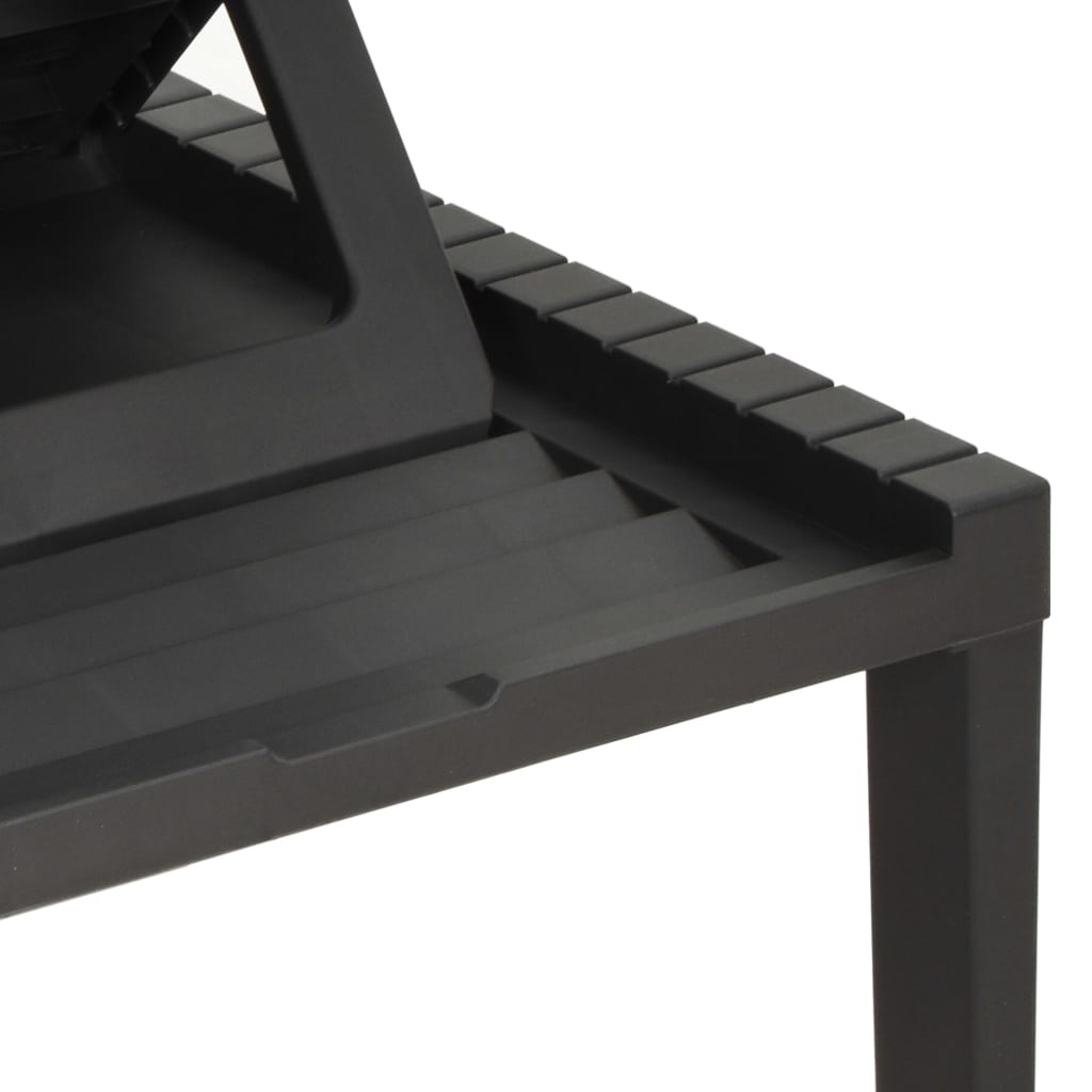 liggestol med hynde plastik antracitgrå