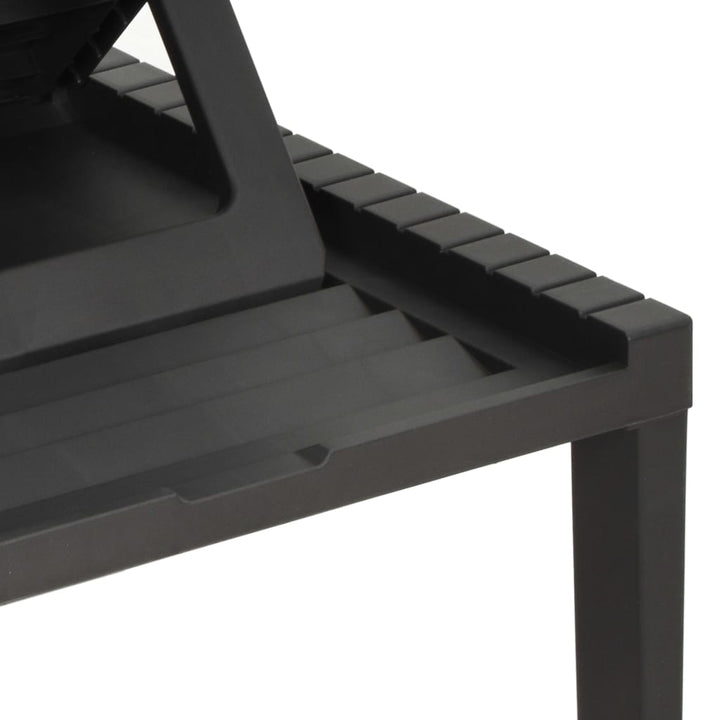 liggestol med hynde plastik antracitgrå