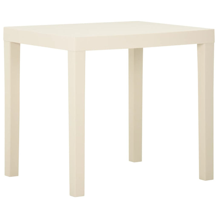 havebord 79x65x72 cm plastik hvid