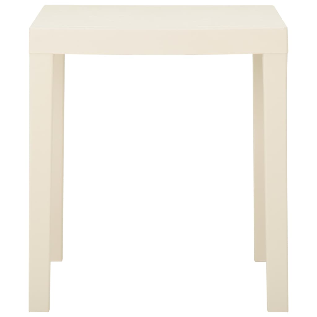 havebord 79x65x72 cm plastik hvid