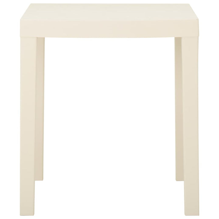 havebord 79x65x72 cm plastik hvid
