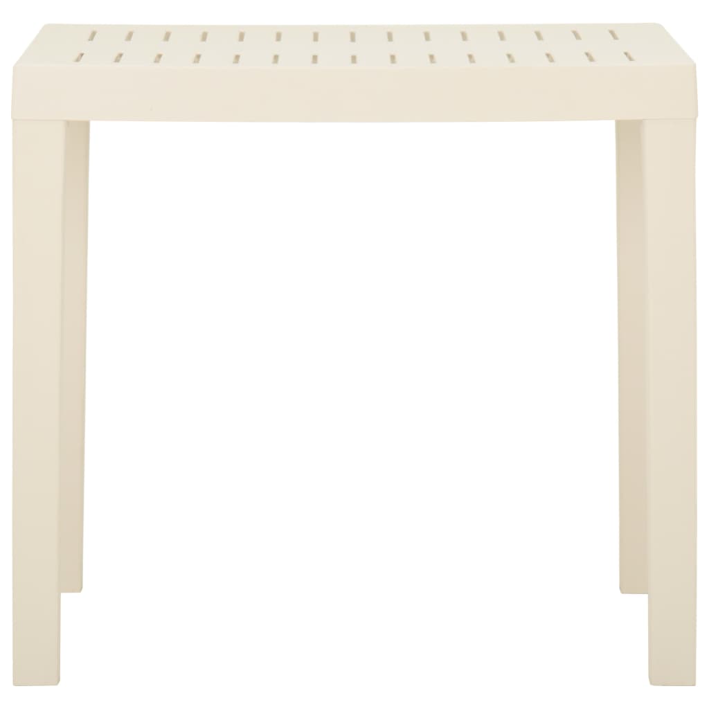 havebord 79x65x72 cm plastik hvid
