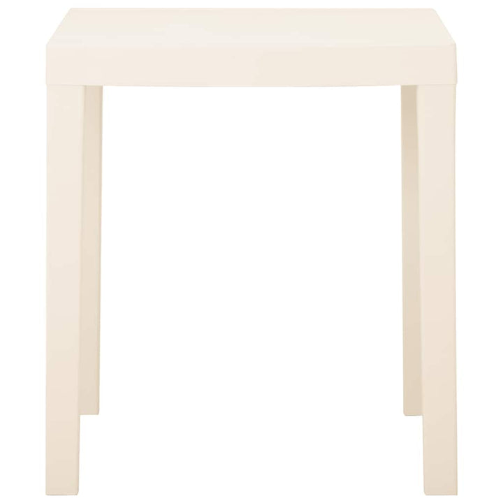 havebord 79x65x72 cm plastik hvid