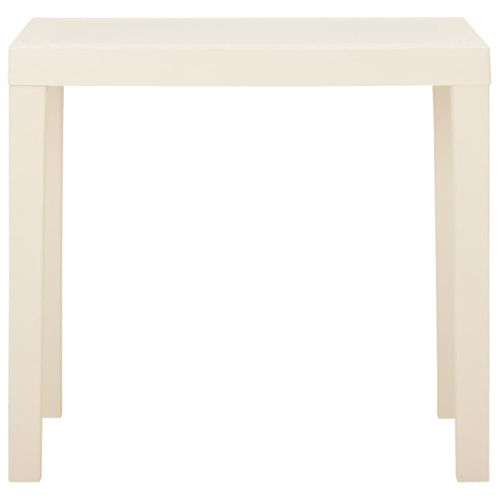 havebord 79x65x72 cm plastik hvid