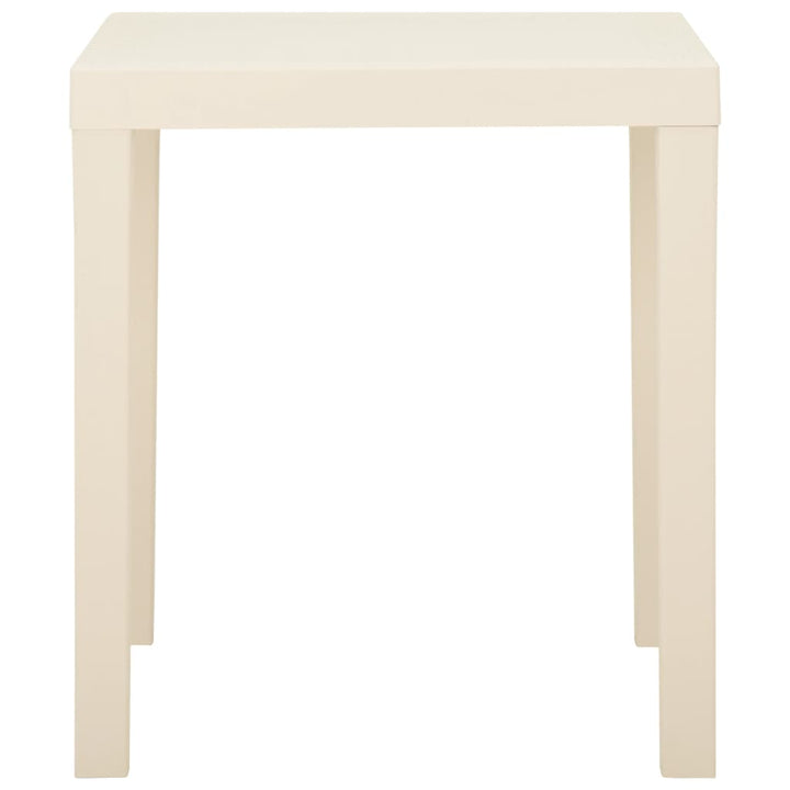 havebord 79x65x72 cm plastik hvid