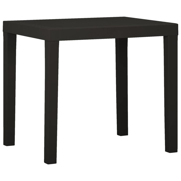 havebord 79x65x72 cm plastik antracitgrå