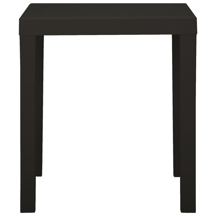 havebord 79x65x72 cm plastik antracitgrå
