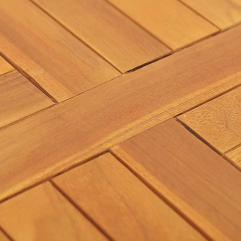 bordplade 2,5 cm 50 cm rund massivt teaktræ