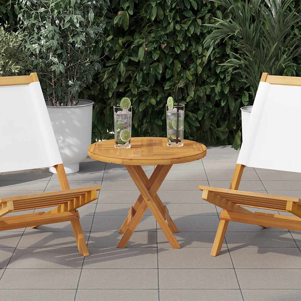 bordplade 2,5 cm 50 cm rund massivt teaktræ
