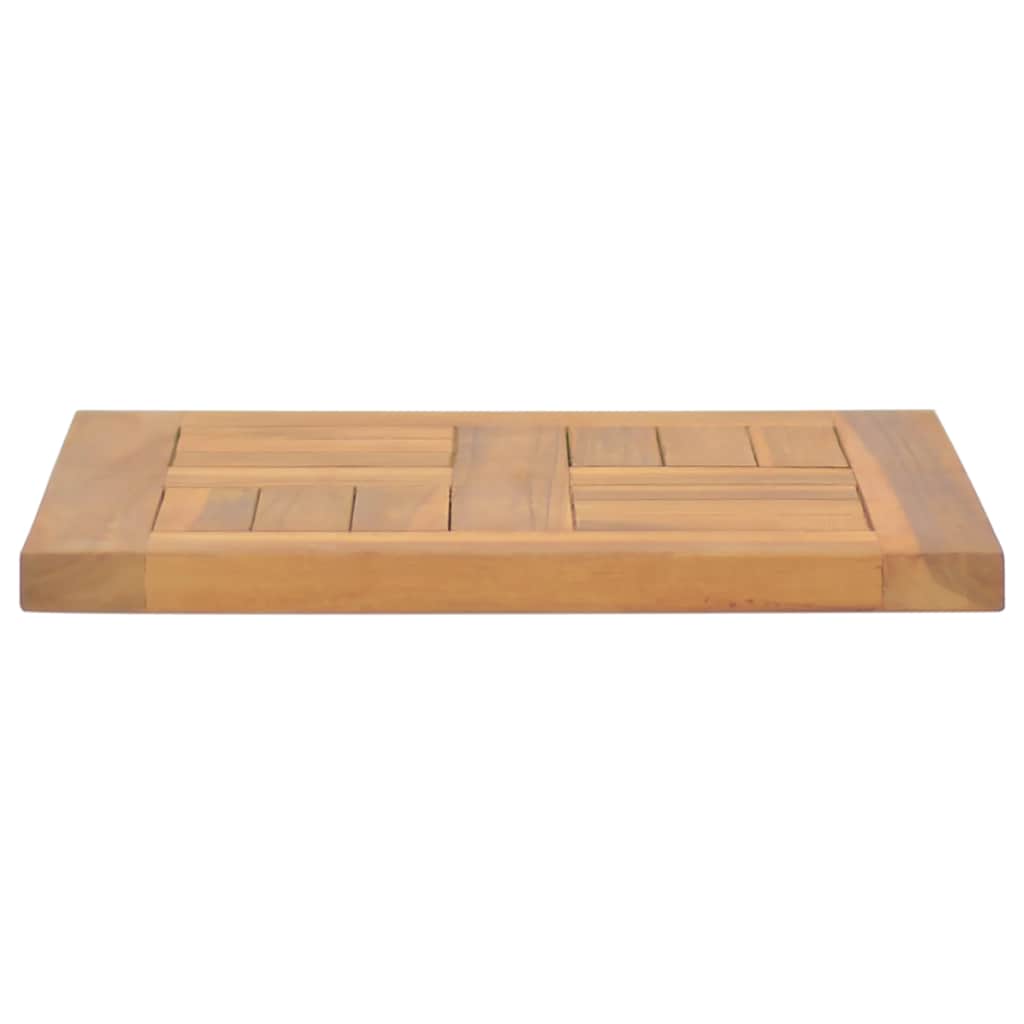 firkantet bordplade 40x40x2,5 cm massivt teaktræ