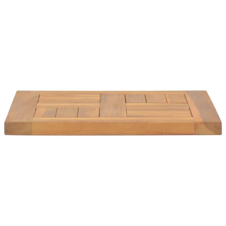 firkantet bordplade 40x40x2,5 cm massivt teaktræ