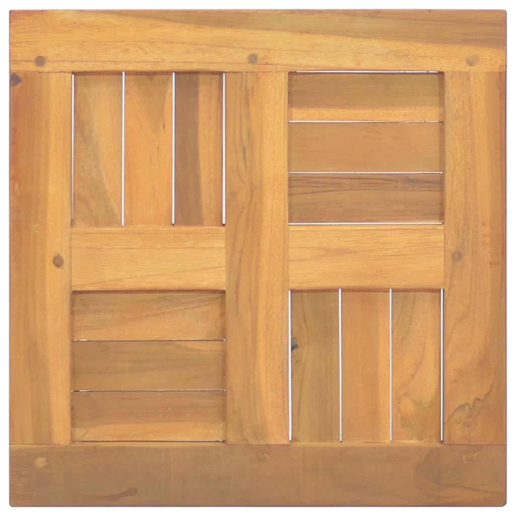 firkantet bordplade 40x40x2,5 cm massivt teaktræ
