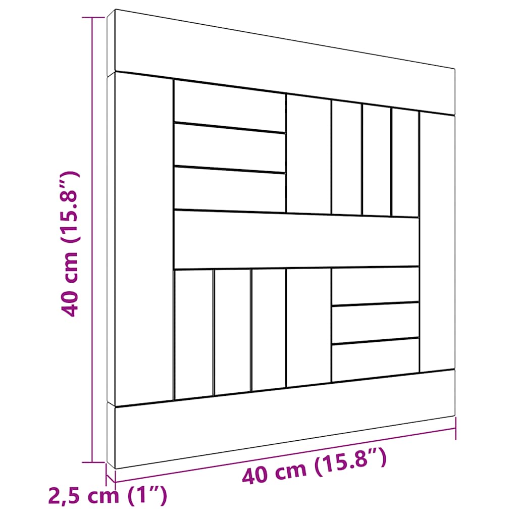 firkantet bordplade 40x40x2,5 cm massivt teaktræ