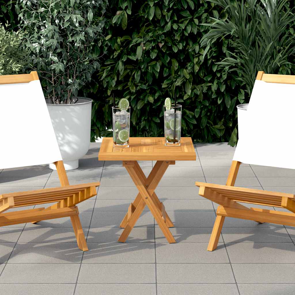 firkantet bordplade 40x40x2,5 cm massivt teaktræ