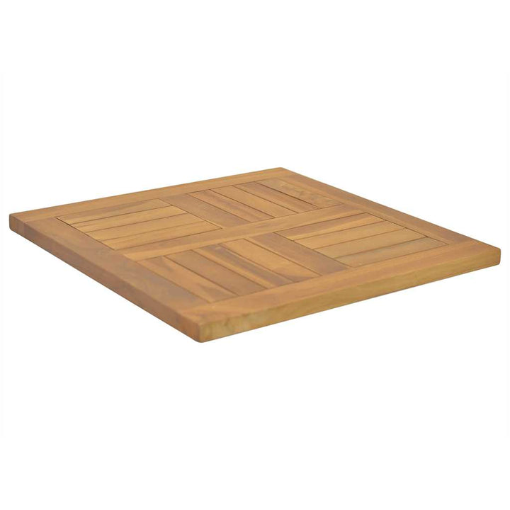 firkantet bordplade 50x50x2,5 cm massivt teaktræ