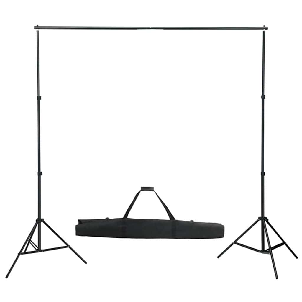 fotostudiesæt med softbox-lamper + baggrund og reflektor