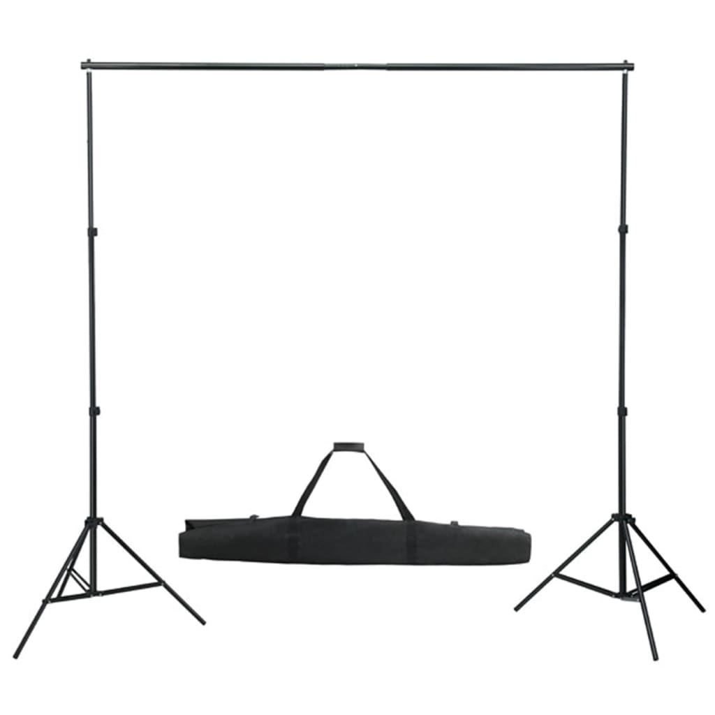 fotostudiesæt med softbox-lamper + baggrund og reflektor
