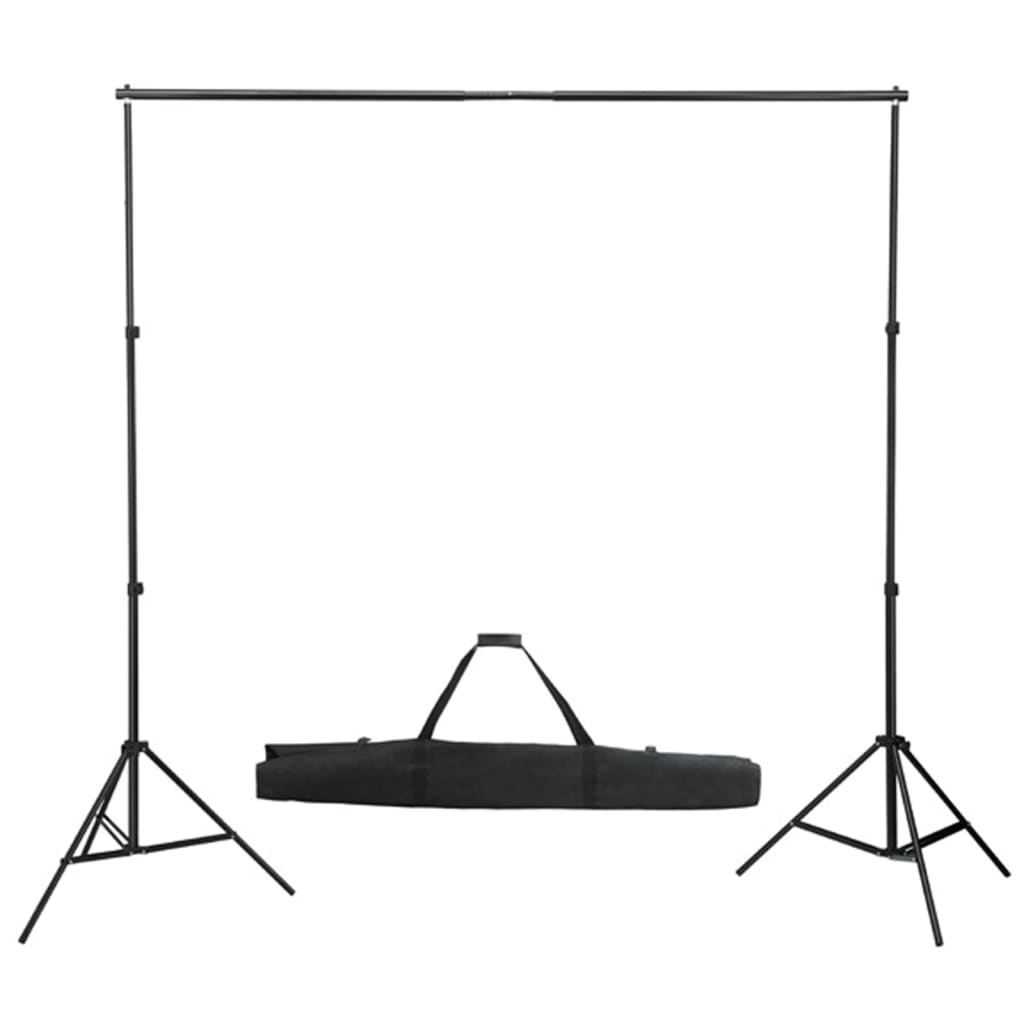 fotostudieudstyr med lamper, paraplyer, baggrund og reflektor