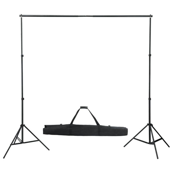 fotostudieudstyr med lamper, paraplyer, baggrund og reflektor