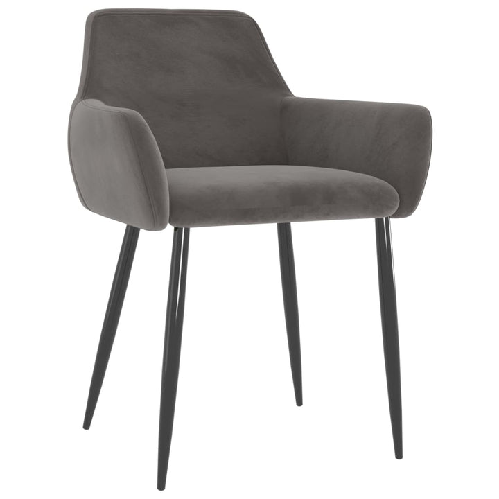 spisebordsstole 6 stk. velour mørkegrå