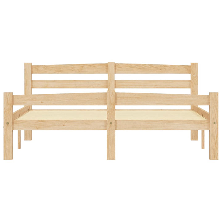 sengeramme uden madras massivt fyrretræ 140x200 cm
