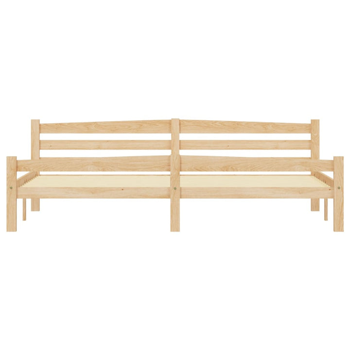 sengeramme uden madras massivt fyrretræ 200x200 cm