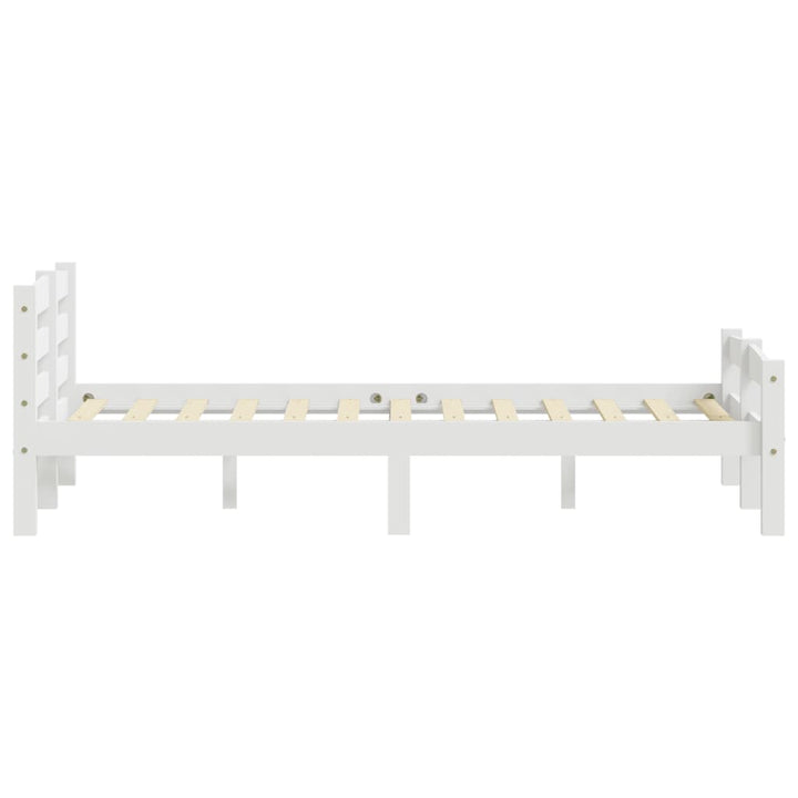 sengeramme uden madras massivt fyrretræ 120x200 cm hvid