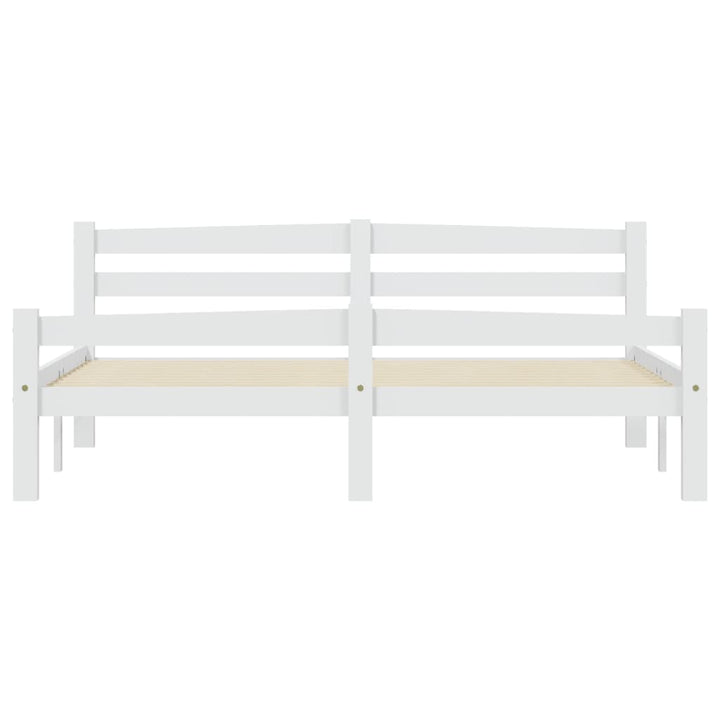 sengestel 160x200 cm massivt fyrretræ hvid