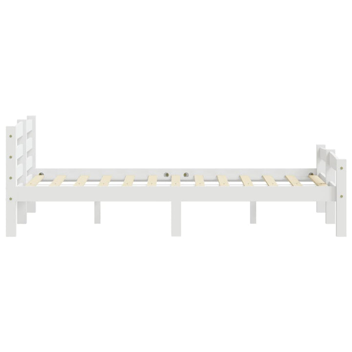 sengestel 160x200 cm massivt fyrretræ hvid