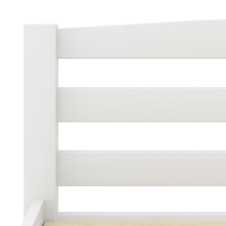 sengeramme uden madras massivt fyrretræ 200x200 cm hvid