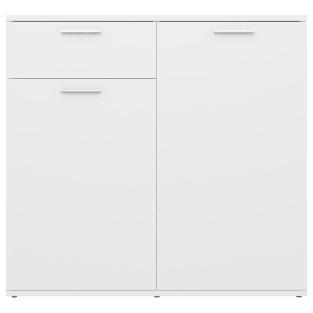 skænk 80x36x75 cm konstrueret træ hvid
