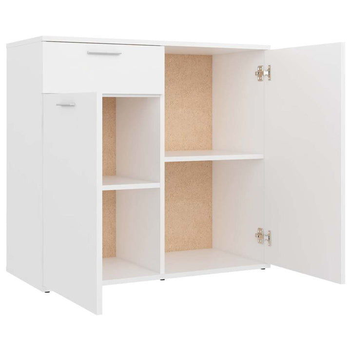 skænk 80x36x75 cm konstrueret træ hvid