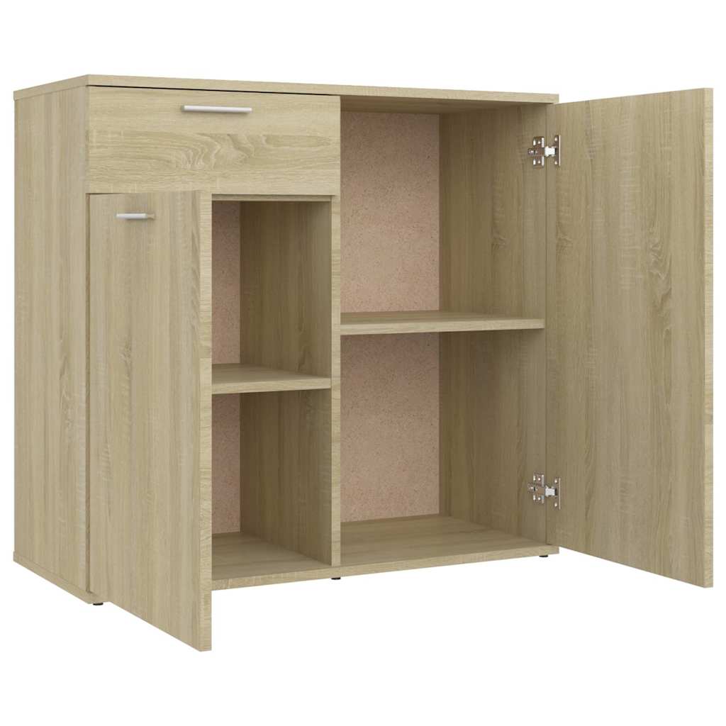 skænk 80x36x75 cm konstrueret træ sonoma-eg