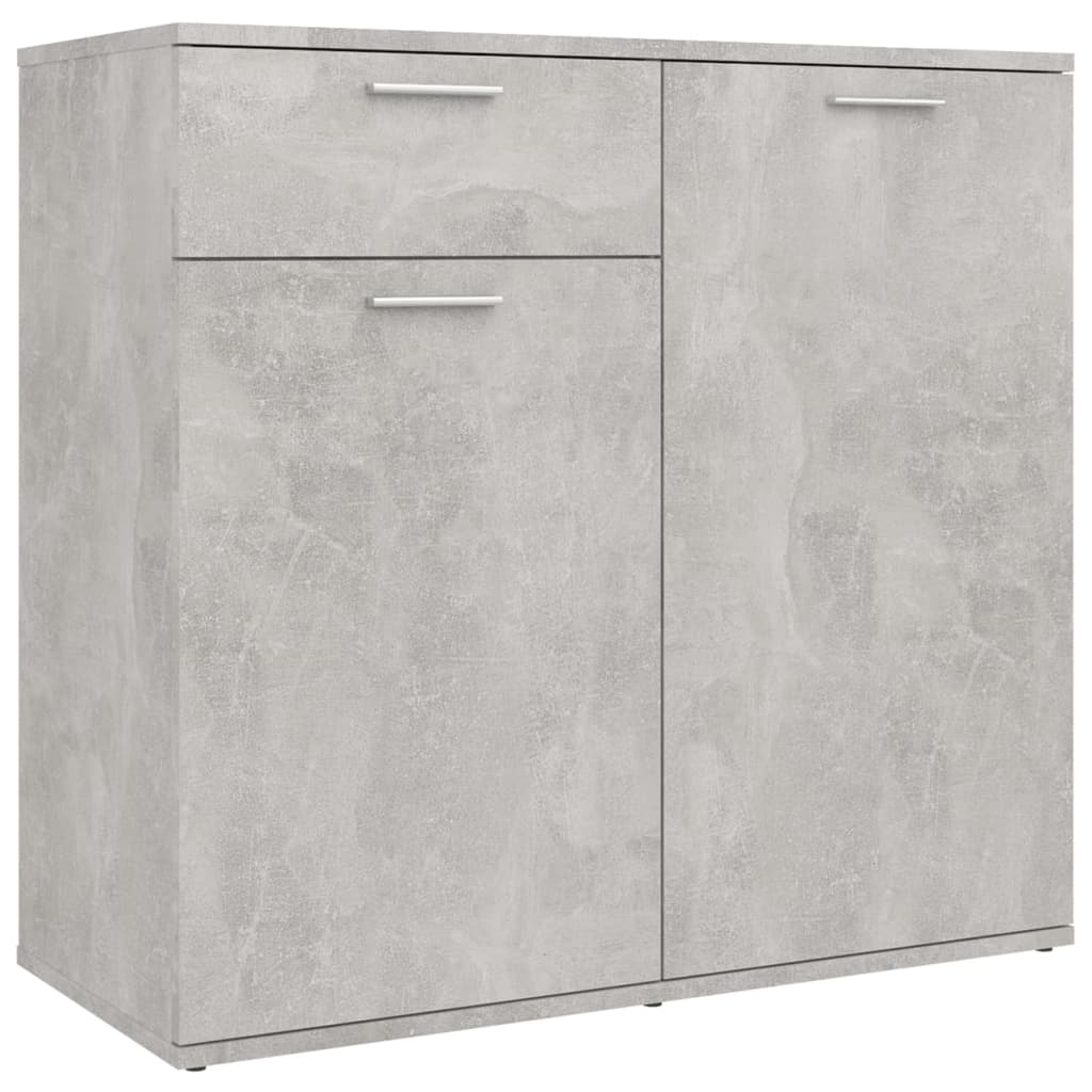 skænk 80x36x75 cm konstrueret træ betongrå