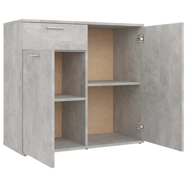 skænk 80x36x75 cm konstrueret træ betongrå