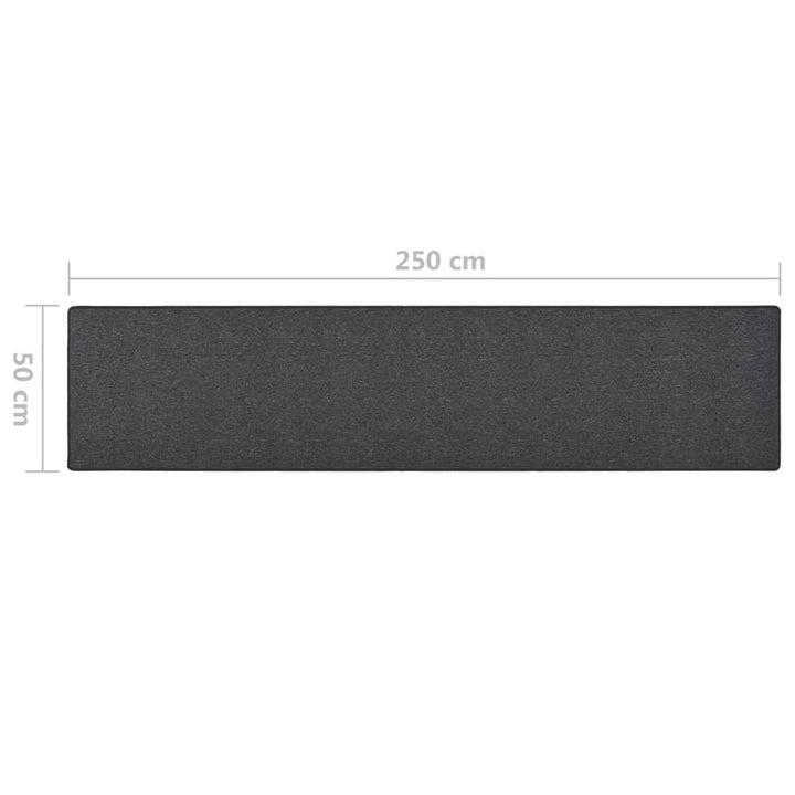 tæppeløber 50x250 cm antracitgrå